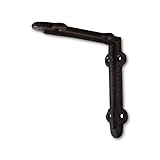 【１個売り】無駄な装飾がないシンプルなアイアンブラケット。アイアンブラケット M ブラウン kjj0160b