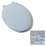 デラックスドレスデンブルー木製細長いトイレシート