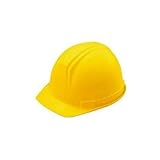 KL96751 ＡＢＳ製ヘルメット（前ひさし・溝付型）ＥＰＡ付　黄 (ミゾツキガタ イエロー)