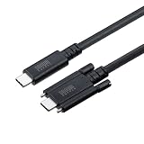 サンワサプライ USB 20Gbps Type-Cケーブル（デュアルスクリューロック・240W・2m） KU-20GCCPEDSL20