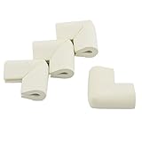 uxcell コーナークッション　コーナーガード　コーナーパッド　コーナーカバー エッジ カバー パッド ホテル 家具 キャビネット　プロテクション　クッション 気泡ゴム製 ホワイト 4個入れ