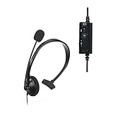 wired gaming headset with mic & volume control for play station