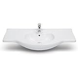 Nameeks 066700-u CeraStyle 41 – 3 / 5 "セラミック壁マウント浴室シンクwith 1 fau、 ホワイト CeraStyle 066700-U-One Hole-6