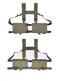 [KDTAC] SS スタイル 34 Alpha タクティカル チェスト リグ、レーザーカットMOLLEサバゲーベスト、サバゲー装備 (RG)