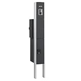 クオール 門柱＋宅配ボックス＋ポスト(左) 3点セット (ドアホン穴開き) KS-GP10A-M3L-TBK ナスタ