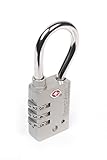 Sesamee K6435 PTR 3 Dial Resettable Combination Looped Shackle TSA Approved Travel Lock with Indicat
