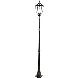 GreenLighting 6.6ft Solar Powered Victorian Style Lamp Post (Brushed Gold) [並行輸入品]