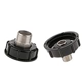 F Fityle ホースアダプタ　1000L IBCタンク 60mm 1インチ外側/4エクストラスレッド コネクタ 継手