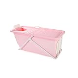 WENJUN 折りたたみバスタブ大人用折りたたみバスタブバスタブ子供用バスタブバスタブバスタブ ( 色 : ピンク ぴんく , サイズ さいず : 124*59*58 cm )