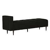 arne ベンチソファ 背もたれ無し ベンチチェアー 長椅子 片肘付き イス ダイニング 2～3人掛け 布張り Baggy SA 2×6 ブラック