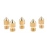 Fenteer 高品質　真鍮ノズル（5個）　3Dプリンター押出機用　1.75mm　全4サイズ選択（0.2 / 0.3 / 0.4 / 0.5mm）　プリントヘッド　 - 0.5mm