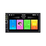 ZaGramカーステレオ2Din7インチHDオートヘッドユニットマルチメディアAndroidラジオプレーヤーオーディオタッチスクリーンMP5 ブルートゥース TF USB FMボタンノブディスプレイ (1G + 16G)