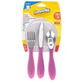 NUK Kiddy Cutlery - Girl - 3 ct by NUK