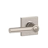 Schlage F40 BRW 619 COL Collins Trim Broadway Bed and Bath Lever, Satin Nickel [並行輸入品]