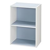 カラーボックス 2段 DCM-FCB6045 BW ブルーホワイト 41.5x29x59.4㎝