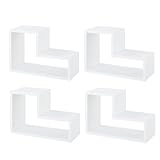 完成品 ディスプレイラック オープンラック ラック 棚 書棚 ディスプレイ〔4個セット〕 ホワイト