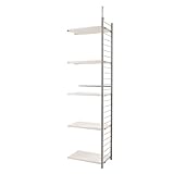 突っ張り壁面間仕切りラック幅58cm　連結用　背板無しタイプ　ホワイト色　NJ-0198