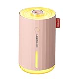 加湿器 超音波式 Type-C給電 卓上加湿器 車載用加湿器 超静音 小型 4時間連続加湿 省エネ 空焚き防止 LEDライト付き オフィス