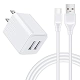 USB 電源アダプター USB充電器 2ポート 小型 + Type C 充電コード 1.8m Type C充電器 USB コンセント Galaxy充電器 アンドロイド充電器 ChrisPow スマホ急速充電器 USB ACアダプター AC充電器 タイプCケーブル ドコモ携帯充電器 スマホ急速充電器 Type c充電コード Andriodスマホケーブル 付き Android対応 Galaxy S22 S21 / iPad Pro / Xperia / AQUOS / USB-C機器対応(ホワイト)