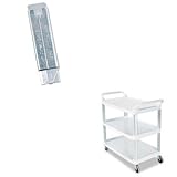 kitcos091460rcp409100 cm – Valueキット – rubbermaid-cream X TRA 3つシェルフユーティリティカート、すべての側面( rcp409100 cm )