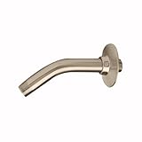 Jaclo 8032-e4-pnシャワーアームwith盾、1 / 2 " x 8 "ポリッシュニッケル