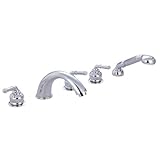 Kingston Brass KS3685S Three Handle Roman Tub Filler with Hand Shower