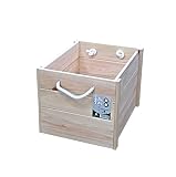 国産総桧ＢＯＸ マルチＢＯＸ 小 （キャスター付き）おもちゃ箱 万能箱