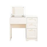ホワイト／Anri Desk Dresser アンリ デスクドレッサー 幅80 デスク ドレッサー キャビネット 収納 引出し 化粧 化粧台 北欧 シンプル アンティーク おしゃれ ホワイト