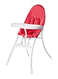 Kadolis Chaise Haute Nano Chassis Blanc et Assise Rouge