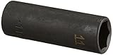 SK Hand Tool 31071 0.25 in. Drive 6Pt.Deep Metric Impact Socket, 1 1 mm.