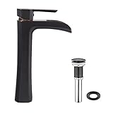 VIGO Niko Single Lever Vessel Bathroom Faucet with Pop Up, Antique Rubbed Bronze [並行輸入品]
