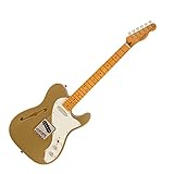 Squier by Fender スクワイヤー エレキギター FSR Classic Vibe '60s Telecaster® Thinline, Maple Fingerboard, Parchment Pickguard, Aztec Gold ソフトケース付き