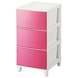 サンカ ルームス(ROOM'S) チェスト 3段 (幅34 奥行42) ベリーピンク RM-S343(BP)