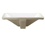 Decolav 1409-CWH Classically Redefined Rectangle Vitreous China Undermount Lavatory Sink, White [並行輸