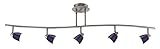 Cal Lighting SL-954-5-BS-BLS Track Lighting, Cobalt Blue & Brushed Steel