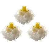 Gateron Proシリーズスイッチ ミルキーイエロー MXメカニカルキーボード用、5ピン50gfリニア/プレルーブゲームスイッチ(90個)…