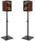 BQKOZFIN スピーカースタンド 高さ80~106cm スピーカー台 スピーカーマウント 耐荷重10kg 日本語説明書付き ブラック【2台1組】
