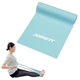 ストレッチバンド 2m【JOINFIT】ブルー 中級者～上級者向け フレックスバンド ピラティスバンド ヨガ 体幹を引き締める インナーマッスルを鍛える 自宅でエクササイズに最適 猫背 二の腕 胸 肩甲骨 太もも 腹筋 筋トレ ダイエット ストレッチ シェイプアップ