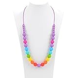 NEW ARRIVAL: Silicone Teething Necklace, Rainbow, FOOD GRADE by Trendy Teething