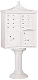 Salsbury Industries 3308r-wht-u Regency Decorative CBU CBU、台座付き、CBU Top and台座カバー、8 Aサイズドア、タイプI、USPSア