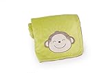 Carter's Velour Sherpa Blanket, Green/Yellow Safari by Carter's
