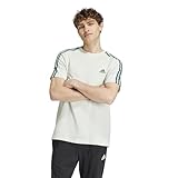 [アディダス] 半袖 Tシャツ エッセンシャルズ シングルジャージー スリーストライプスTシャツ ECQ97 メンズ リネングリーン (IX0156)