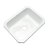 Dekor Sinks 32000UM Princeton Single Bowl Undermount Cast Acrylic Kitchen Sink, 25, White by Dekor S