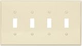 クーパー配線デバイスポリカーボネート4-gang Toggle Midサイズ壁プレート PJ4A 1