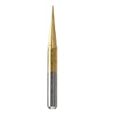 Kitoola 0.1 mm 10 度フラットボトム PCB 彫刻ビットチタンコーティング超硬 CNC ルーターツール