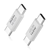 Duttek 40Gbps USB-C オスオスアダプタ、PD140W USB Type-C 変換アダプタ, USB タイプ Cオスオスコネクターアダプター、高速充電対応、8k@60hz解像度、Thunderbolt 3対応、ノートパソコン、コンピュータ、タブレット、携帯電話用2個