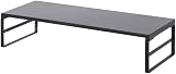 【スタンド色:ブラック】 モニター台 モニタースタンド スチール製 ハイタイプ 机上台 幅590mm 高さ160mm モニター 台 液晶モニター台 プリンター台 収納 机上ラック 机上台 パソコン台 オフィス 自宅用 テレワーク 在宅勤務 h02-790160-bk