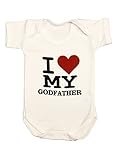 Zaza London baby-boys ' I Love My Godfatherスーツベスト新生児ギフトBaby Grow カラー: ホワイト