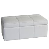 予約受付中　【ホワイト】収納付きトランクベンチ型ボックススツール（オットマン） / 【Royce】ロイズ