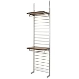 突っ張り式ラダーハンガー 幅約63cm ブレザータイプ ブラウン NJ-0089